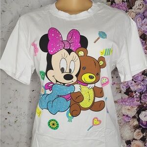 Women’s White Minnie Mouse Graphic T-Shirt